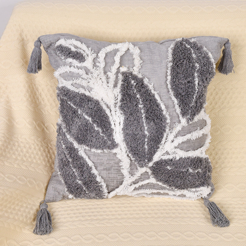 Leaf Home Tufted Cushion Cover