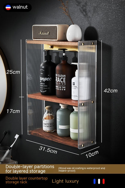 Acrylic Countertop Bathroom Storage Rack