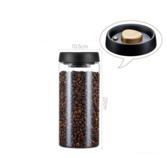 Coffee Beans Glass Airtight Canister