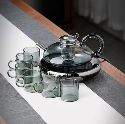 Elegant Glass Heating Tea Pot