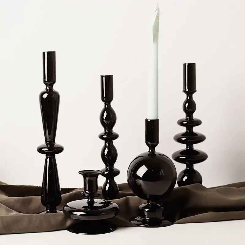 Rue Glass Candlestick Holder