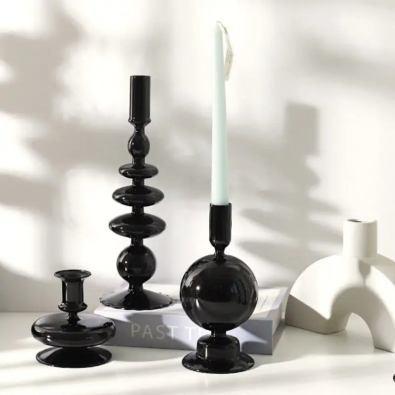 Rue Glass Candlestick Holder