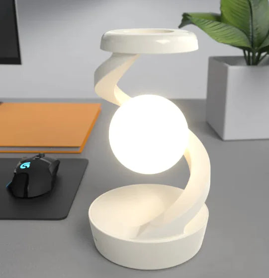 Rotating Moon Desk Lamp with Wireless Charging